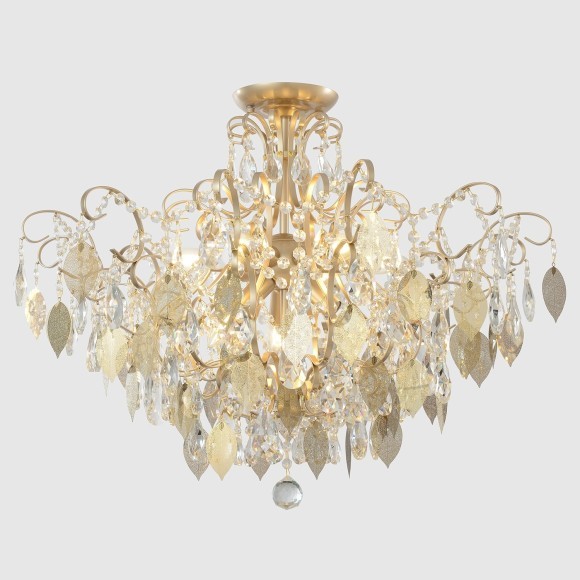 Светильник потолочный Crystal Lux ESMIRALDA PL9 GOLD 0523/109