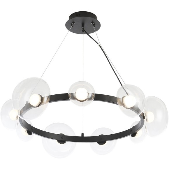 Люстра Crystal Lux BOSQUE SP9 BLACK/TRANSPARENT