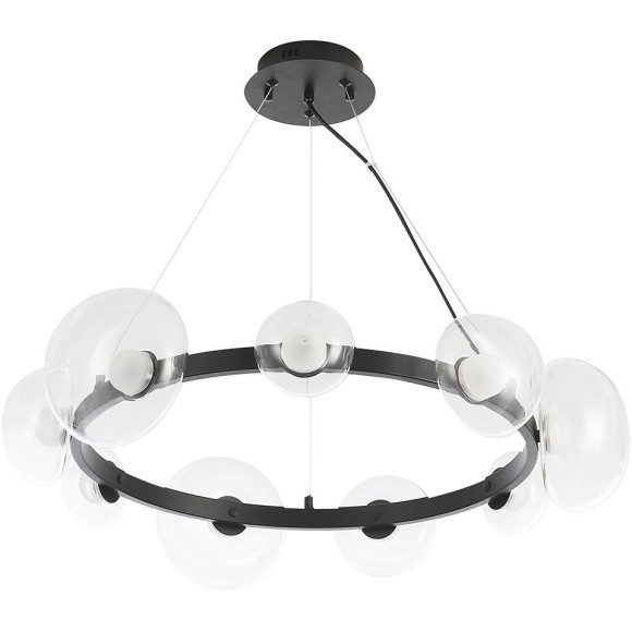 Люстра Crystal Lux BOSQUE SP9 BLACK/TRANSPARENT