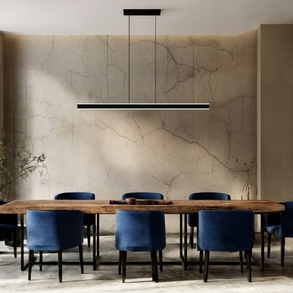 DK6733-BK Светильник подвесной в виде линии светящий вверх и вниз с переключателем цветовой температуры Denkirs RAYLINE 30 Вт 3000–4000К