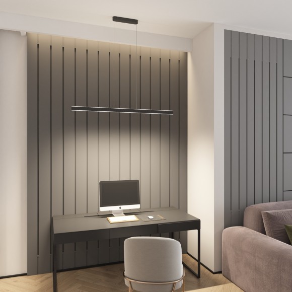 DK6733-BK Светильник подвесной в виде линии светящий вверх и вниз с переключателем цветовой температуры Denkirs RAYLINE 30 Вт 3000–4000К