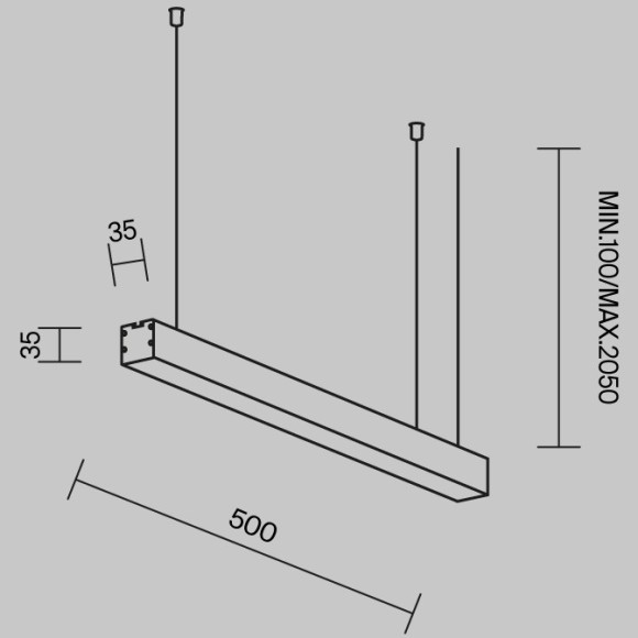 Линейный светильник Technical LL312001