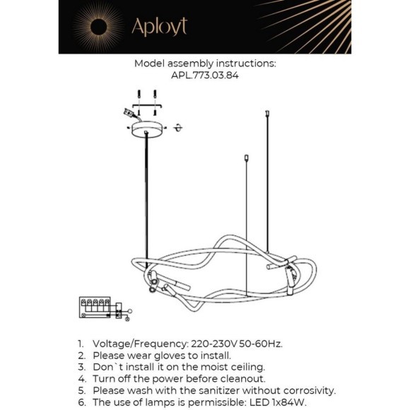 Люстра подвесная APL.773.03.84