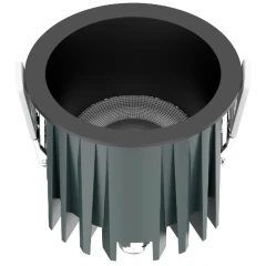 Favourite Notio 4815-1C Черный круглый встраиваемый светодиодный светильник-спот downlight диаметром 83 мм, металл, стекло LED 12Вт 3000K 1299Лм CRI90 36° IP54 220В