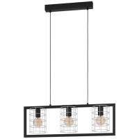 43663 Подвесной потолочный светильник (люстра) JUBILY, 3Х40W, E27, L770, B145, H1100, сталь/цинк, че