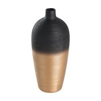 421423 SARYKSU Ваза декоративная керамическая черная с золотым декором H280