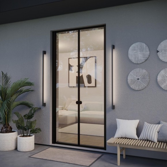 359891 Черный уличный настенный светодиодный линейный светильник 120см (с пов. плафоном) IP54 12Вт 4000К 580Лм CRI80 Novotech VESPERA