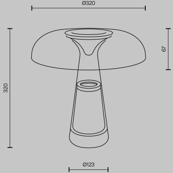 MOD484TL-L8BK Полностью стеклянная настольная лампа с перекл. цветовой температуры 2700, 3000, 4000К, 8Вт, CRI80, 180°, 203Лм Maytoni Artefact