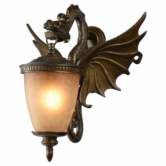 Уличный настенный светильник Favourite 1717-1W Dragon IP44 под лампу 1xE27 60W