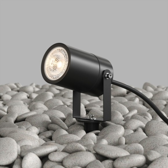 DK9800-BK Грунтовый черный уличный светильник на колышке Denkirs MOSS IP65 под лампу GU10 или LED модуль до 15 Вт