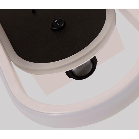 4689-1W Настенный светодиодный светильник с выключателем на основании и цифровыми часами, белый, 26Вт 2070Лм 4000К 120° 