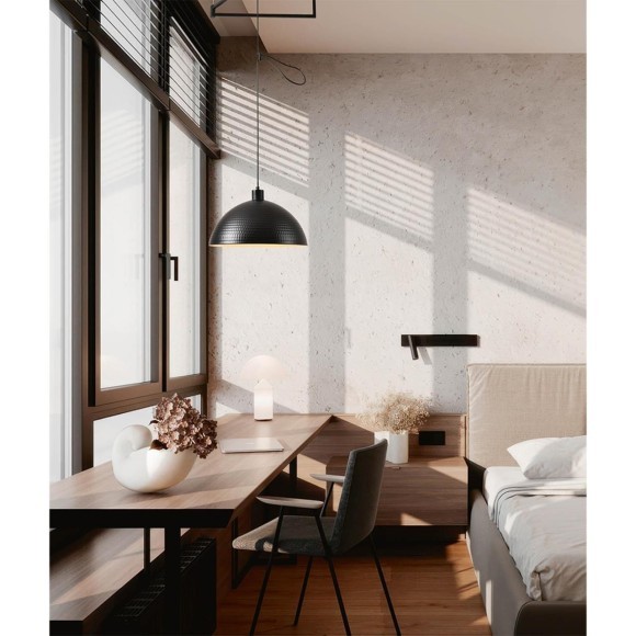 8321/1C Подвесной светильник с черным рельефным плафоном и регулировкой высоты зажимом провода под лампу E27 макс 60W 220V Lumion ARMINA 8321/1C Подвесной светильник с черным рельефным плафоном и регулировкой высоты зажимом провода под лампу E27 макс 60W 220V Lumion ARMINA