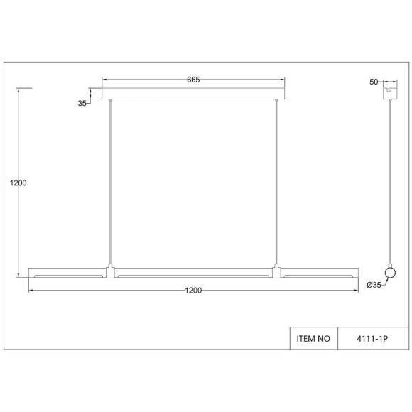 Подвесной светильник Cuero 4111-1P