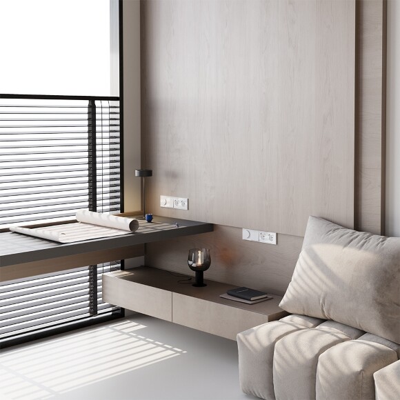 VLS040401 Розетка встраиваемая с заземлением и защитными шторками и с двумя USB A+A Зарядками TYPE-А. Ток 16 Ампер (3500 Ватт) белого глянцевого цвета VOLTUM S70 (белый глянцевый)