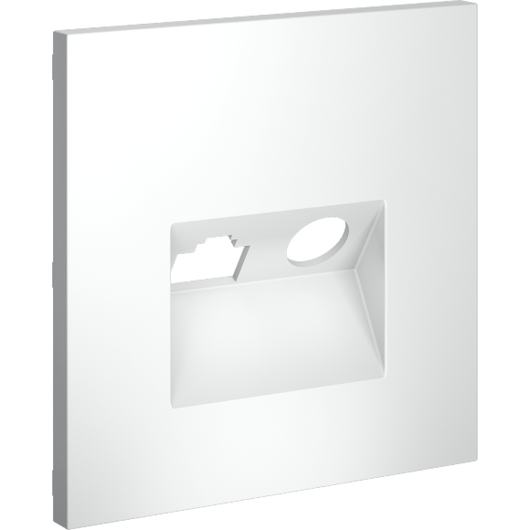 VLS002702 Накладка для розетки TV+RJ45 (CAT5-CAT6 + RG6 или РК 75-4,8-31 белого матового цвета VOLTUM S70 (белый матовый)