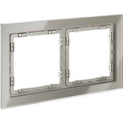 VLS110204 Рамка стеклянная для электрических изделий VOLTUM серии S70 на 2 поста шелкового цвета из стекла VLS110204 Рамка стеклянная для электрических изделий VOLTUM серии S70 на 2 поста шелкового цвета из стекла