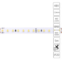 A4812010-02-4K Светодиодная лента 48В 7.2Вт/м 800Лм/м 4000К CRI 90+ 10мм SMD2835 120шт/м 5м IP20