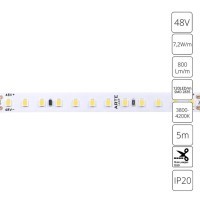 A4812010-02-4K Светодиодная лента 48В 7.2Вт/м 800Лм/м 4000К CRI 90+ 10мм SMD2835 120шт/м 5м IP20