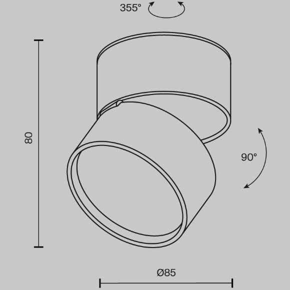 Потолочный светильник Technical C024CL-12W2.7K-B-1 Потолочный светильник Technical C024CL-12W2.7K-B-1