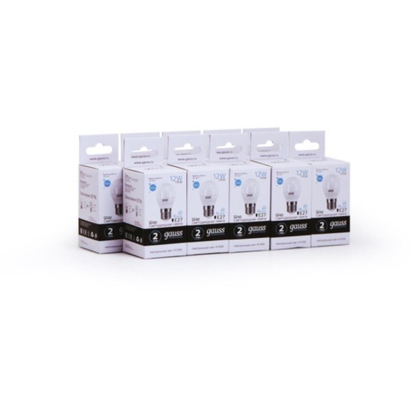 53222 Лампа Gauss LED Elementary Шар 12W 920lm E27 4100K 1/10/100