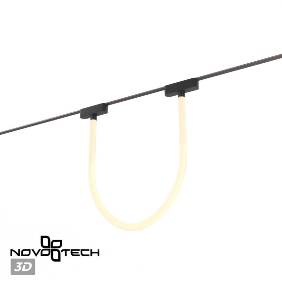 359476 Трековый ременный светодиодный SMART светильник c доп. механическим перекл. цветности Novotech EASY CRI90+ 3000-6000К 580Лм 360° 14W TUYA, Алиса, Wi-Fi