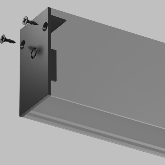 Комплект из 2 заглушек для накл. и встр. в ГКЛ шинопровода Smart 220V Denkirs TR2107-BK