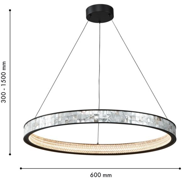 4704-6P, подвесная люстра, D600xH300/1500, LEDx35W, 1050LM, 4000K, included 4704-6P, подвесная люстра, D600xH300/1500, LEDx35W, 1050LM, 4000K, included