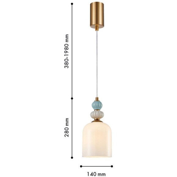 4773-1P, подвес, D140xH380/1980, 1xE27x40W, excluded