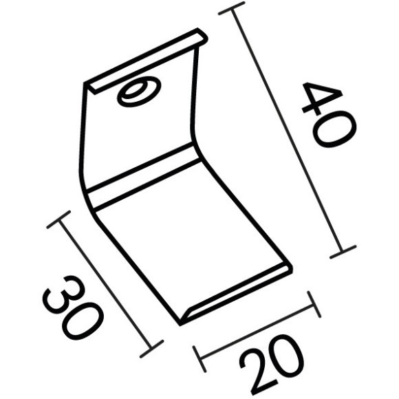 Комплект креплений (для профиля 30×30) 4 шт., ALM-3030-MT 642074