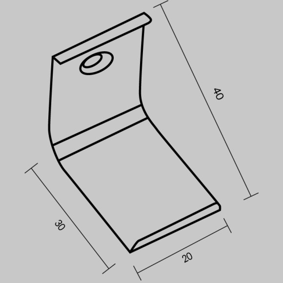 Комплект креплений (для профиля 30×30) 4 шт., ALM-3030-MT 642074