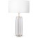 MOD304TL-01G Настольная лампа с белым тканевым плафоном и основанием из литого стекла, под лампу E27 Maytoni Muse