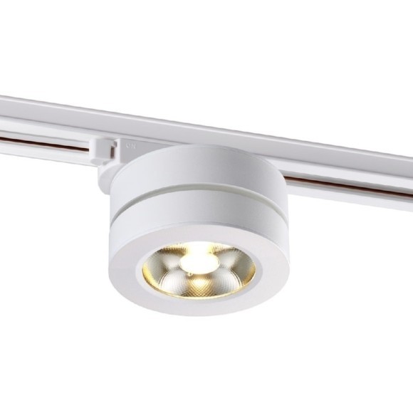 Трехжильный однофазный трековый светодиодный светильник Novotech GRODA 357986 960лм 12Вт