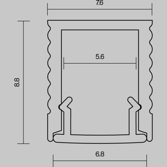 Maytoni ALM-0809-S-2M 631010 Алюминиевый накладной профиль 8x9мм 2м для лент до 5 мм Maytoni ALM-0809-S-2M 631010 Алюминиевый накладной профиль 8x9мм 2м для лент до 5 мм