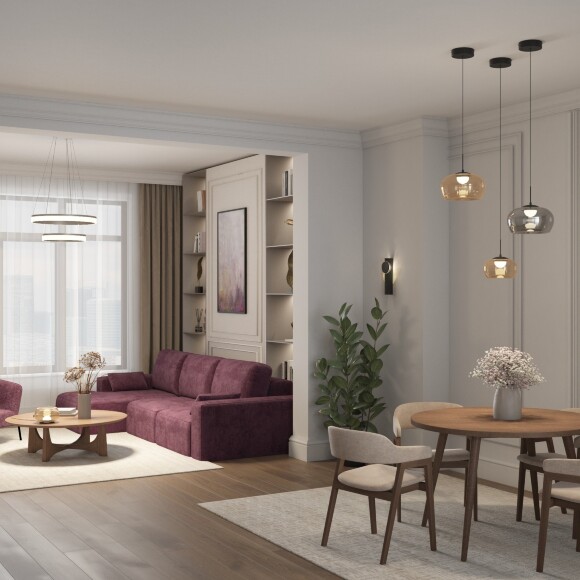 DK6741-BK+AM Светильник подвесной в виде стекляной янтарной чаши FLOA 12 Вт 3000К