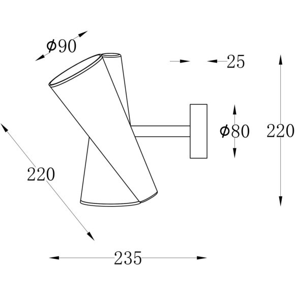 Бра Maytoni MOD095WL-02W Giro под лампы 2xGU10 50W