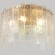 Crystal Lux RICARDO PL5 BRASS 3600/105 Светильник потолочный диаметром 41см, основание латунь, стеклянный рельефный плафон, лампы 5xE14 классический декоративный светильник для гостиной кухни и холла, неоклассика Crystal Lux RICARDO PL5 BRASS 3600/105 Светильник потолочный диаметром 41см, основание латунь, стеклянный рельефный плафон, лампы 5xE14 классический декоративный светильник для гостиной кухни и холла, неоклассика