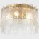 Crystal Lux RICARDO PL5 BRASS 3600/105 Светильник потолочный диаметром 41см, основание латунь, стеклянный рельефный плафон, лампы 5xE14 классический декоративный светильник для гостиной кухни и холла, неоклассика Crystal Lux RICARDO PL5 BRASS 3600/105 Светильник потолочный диаметром 41см, основание латунь, стеклянный рельефный плафон, лампы 5xE14 классический декоративный светильник для гостиной кухни и холла, неоклассика