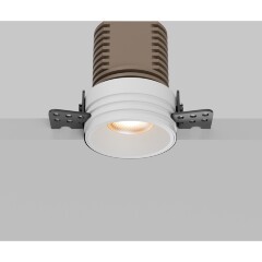 Maytoni Mini DL059-7W4K-TRS-W Белый круглый безрамочный светодиодный светильник-спот встраиваемый в ГКЛ, LED 7Вт 4000K 50° 650Лм CRI90 IP20 220V