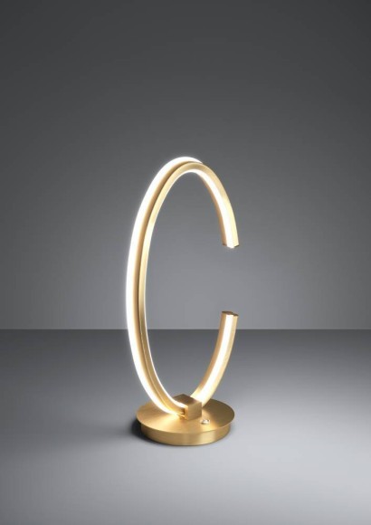 390489 BOGADO Светодиодная настольная лампа с регулировкой цветовой температуры диммируемая с выключателем LED, 12Вт, 2250Лм, 2200-6500K, сталь, золотой, белый