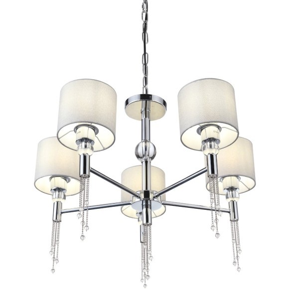 SLE105173-05 Светильник подвесной Хром/Серый E27 5*60W PRIMMA