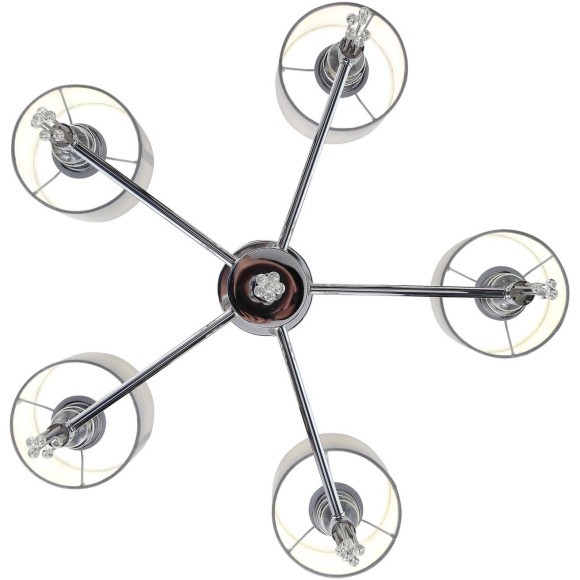 SLE105173-05 Светильник подвесной Хром/Серый E27 5*60W PRIMMA