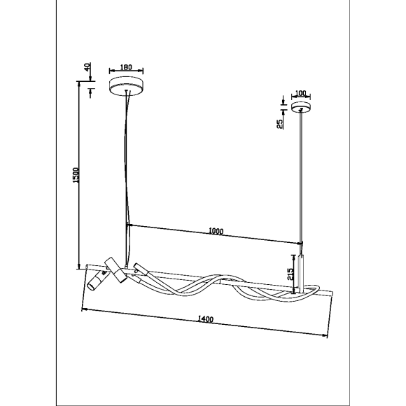 Подвесной светильник Maytoni MOD166PL-L30GB3K