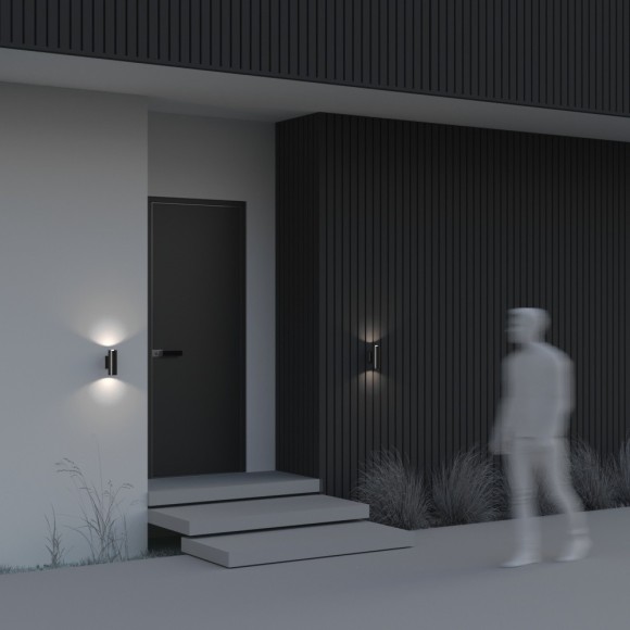 Уличный настенный светильник Maytoni O574WL-02B Bowery IP54 под лампы 2xGU10 50W