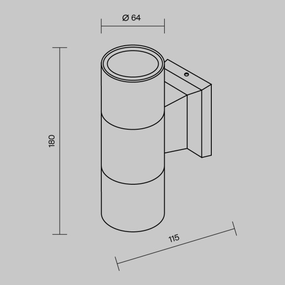 Уличный настенный светильник Maytoni O574WL-02B Bowery IP54 под лампы 2xGU10 50W
