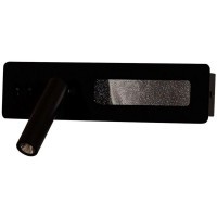 4691-1W Настенный черный светодиодный светильник с доп. подсветкой и 2 независимыми включателями 6.5Вт+3.3Вт, 85LM+205LM, 4000K