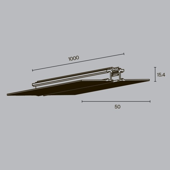 Шинопровод 1м монтируемый в шпаклевку Maytoni Levity TRX184-131B