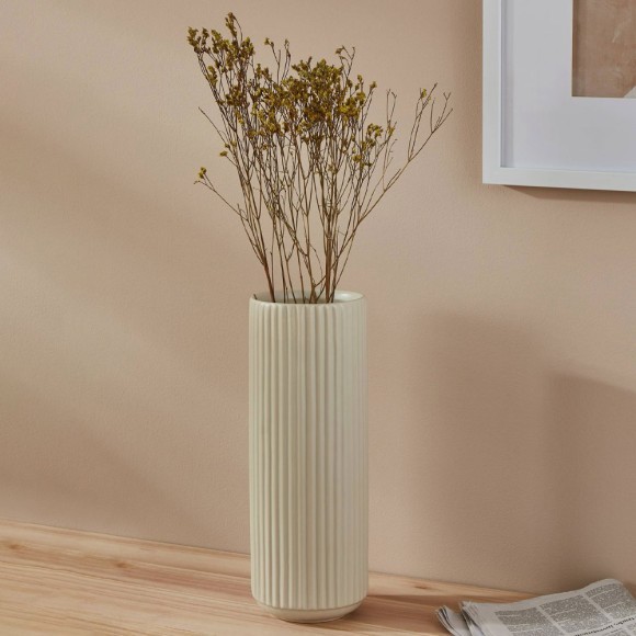 421006 MITANE Ваза декоративная керамическая серая H345, Ø130