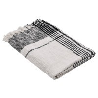 420063 CHEVERY Плед двусторонний 100% хлопок L1700 W1300 белый черный