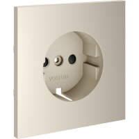 VLS000703 Накладка для розетки с заземлением и защитными шторками кашемирового цвета VOLTUM S70 (кашемир)