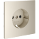 VLS000703 Накладка для розетки с заземлением и защитными шторками кашемирового цвета VOLTUM S70 (кашемир)